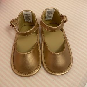Gold Janie and Jack Mary Jane Shoes